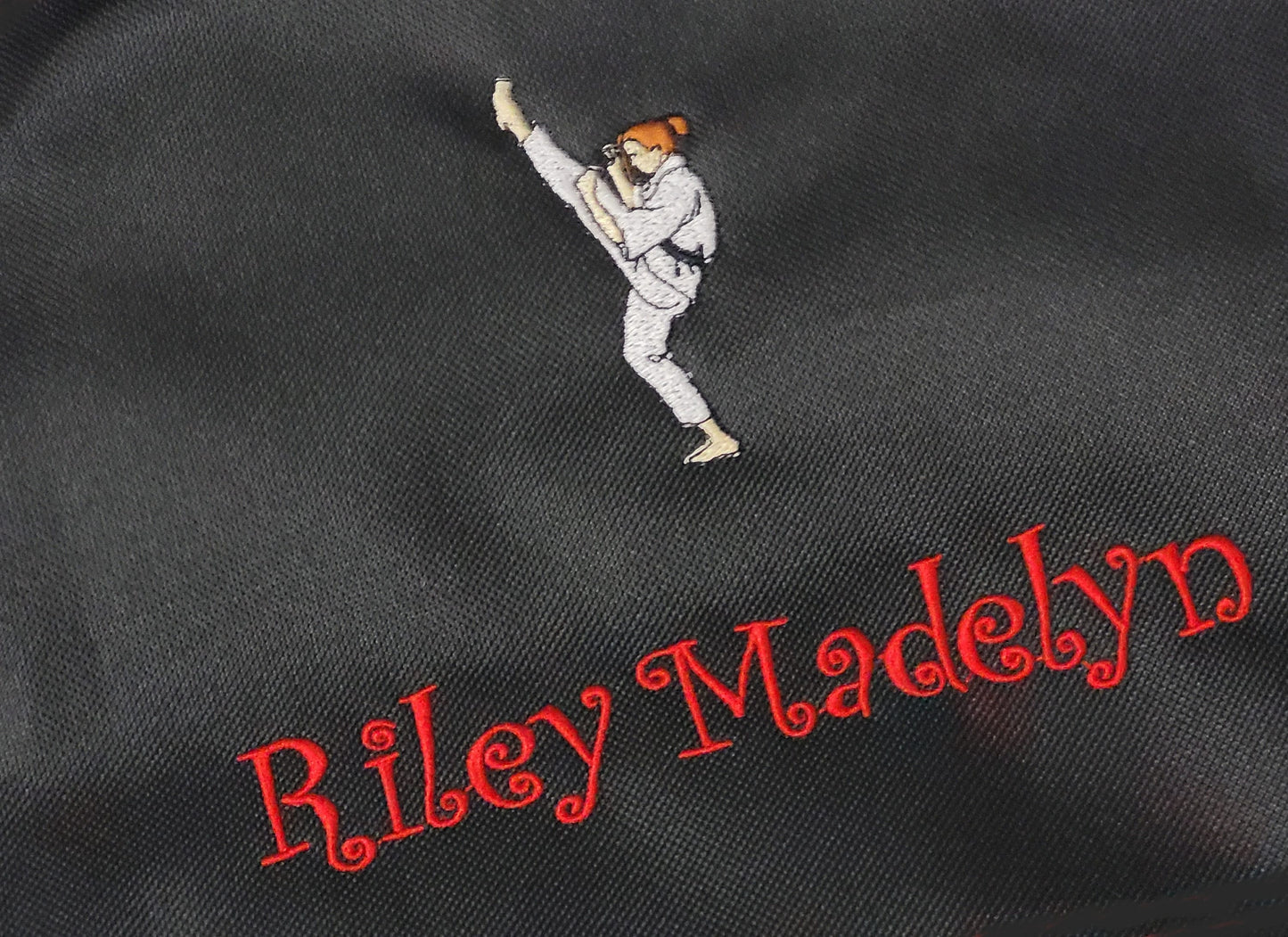 Personalized Kids Karate Bag, Duffle Gym Bag, School PE Bag, Canvas, Embroidered Name, Sports Duffel, School Gift, Student Gift