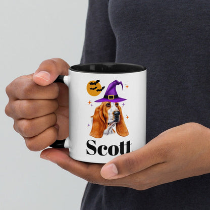 Basset Hound Halloween Mug, Custom Coffee Cup for Basset Hound Mom, Gift for Basset Hound Dad, Basset Hound Gift