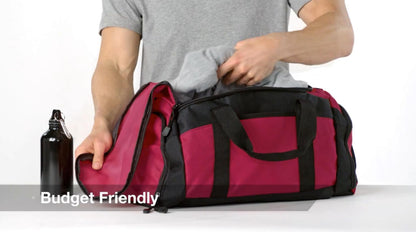 Personalized Gym Duffel Bag, Shoe Pocket, Student School PE, Quality Bag, Workout, Lined Sports Bag, College Athlete Gift, Embroidered Name