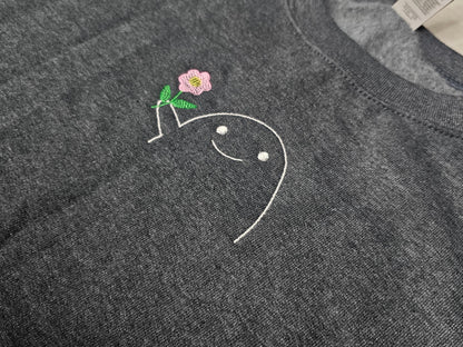 Embroidered Kindness Sweatshirt, Monogram Kindness Shirt, Smiling Face with Flower, Inspirational Shirt, Motivational Shirt, Be Kind Sweater