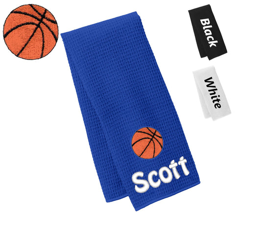 Personalized Basketball Towel, Gym Towel, Workout Towel, Fitness Towel,  Microfiber, Embroidered Name, Monogrammed Sports Gift