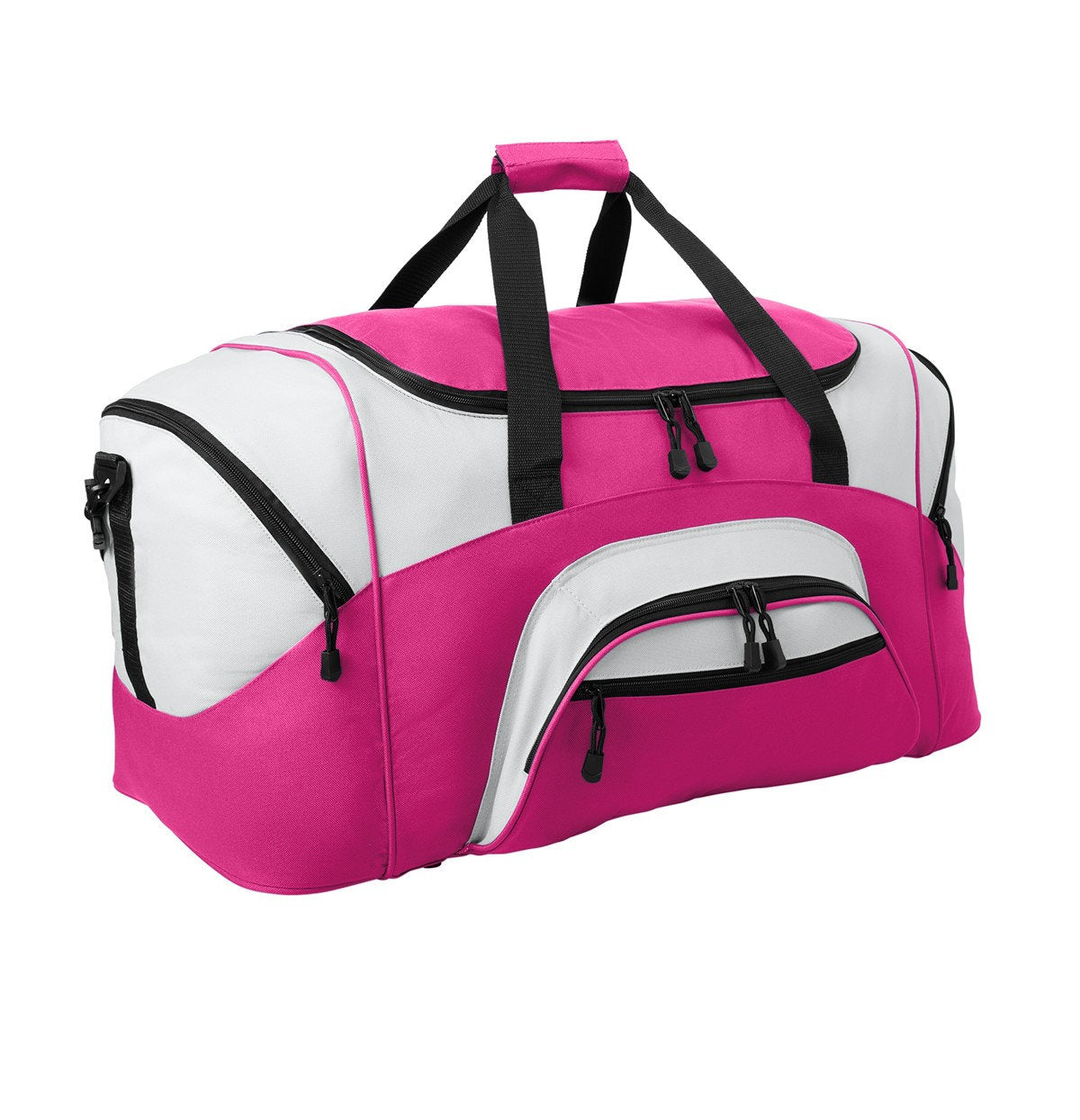 Personalized Womens Large Pink Duffel Bag, Duffle Gym Bag, School PE, Quality Bag, Workout, Sports, Athlete Gift, Embroidered Name or Text
