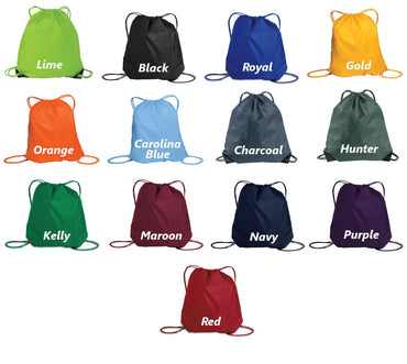 Personalized Kids Cheerleader Cinch Pack, Drawstring Gym School PE Pool Backpack, Embroidered Sports Bag, Monogrammed Custom Name, Kids Gift