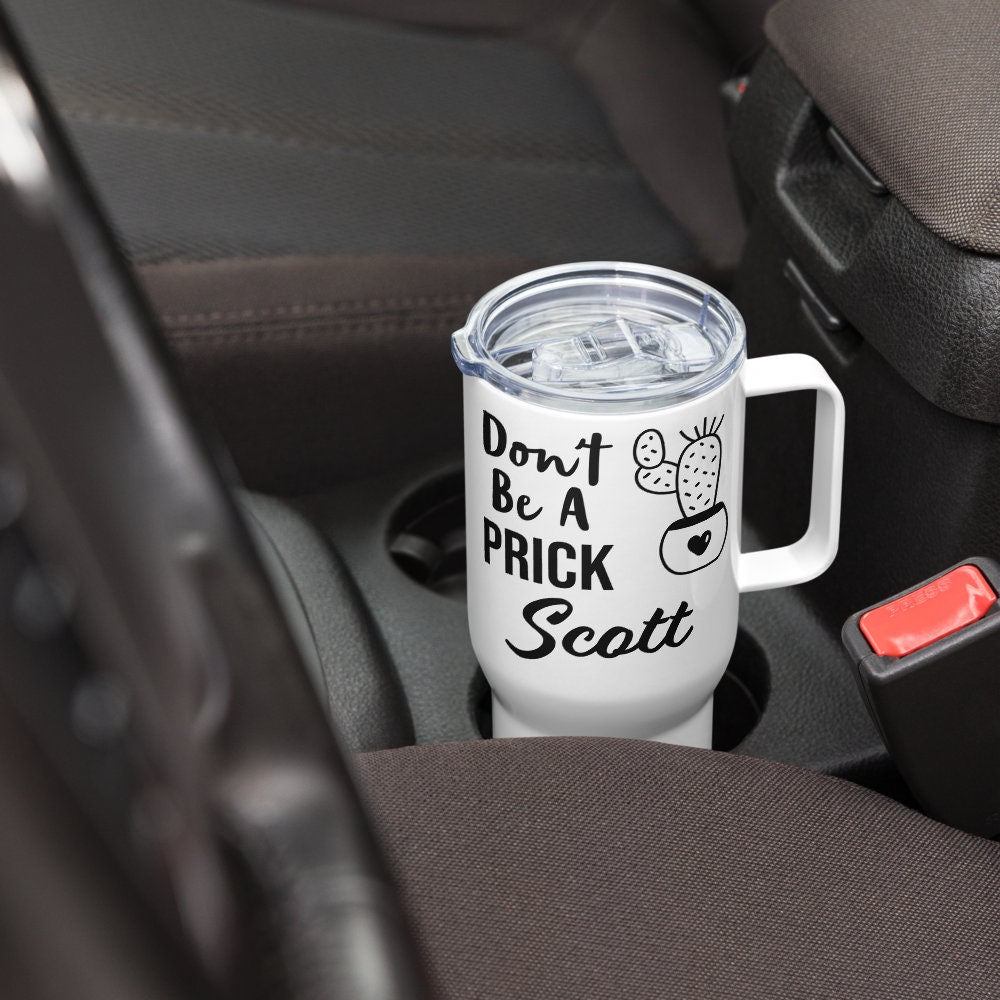 Personalized Funny Tumbler, Don't Be A Prick, Gag Gift, Printed Name Cup, Co Worker Boss Gift