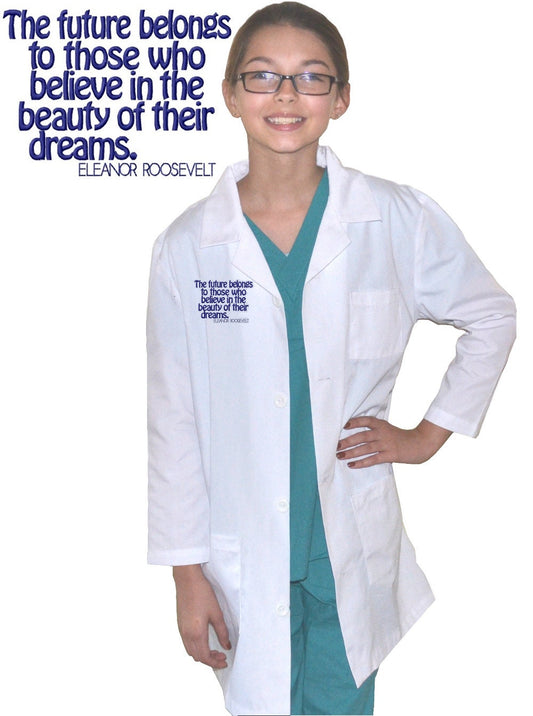 Kids Lab Coat with Future Dreams Roosevelt Embroidery Design