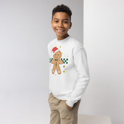 Kids Gingerbread Man Christmas Sweatshirt, Xmas Sweater, Christmas Season Gifts, Christmas Gift Kids, Xmas Sweatshirt, Christmas Kids Gift
