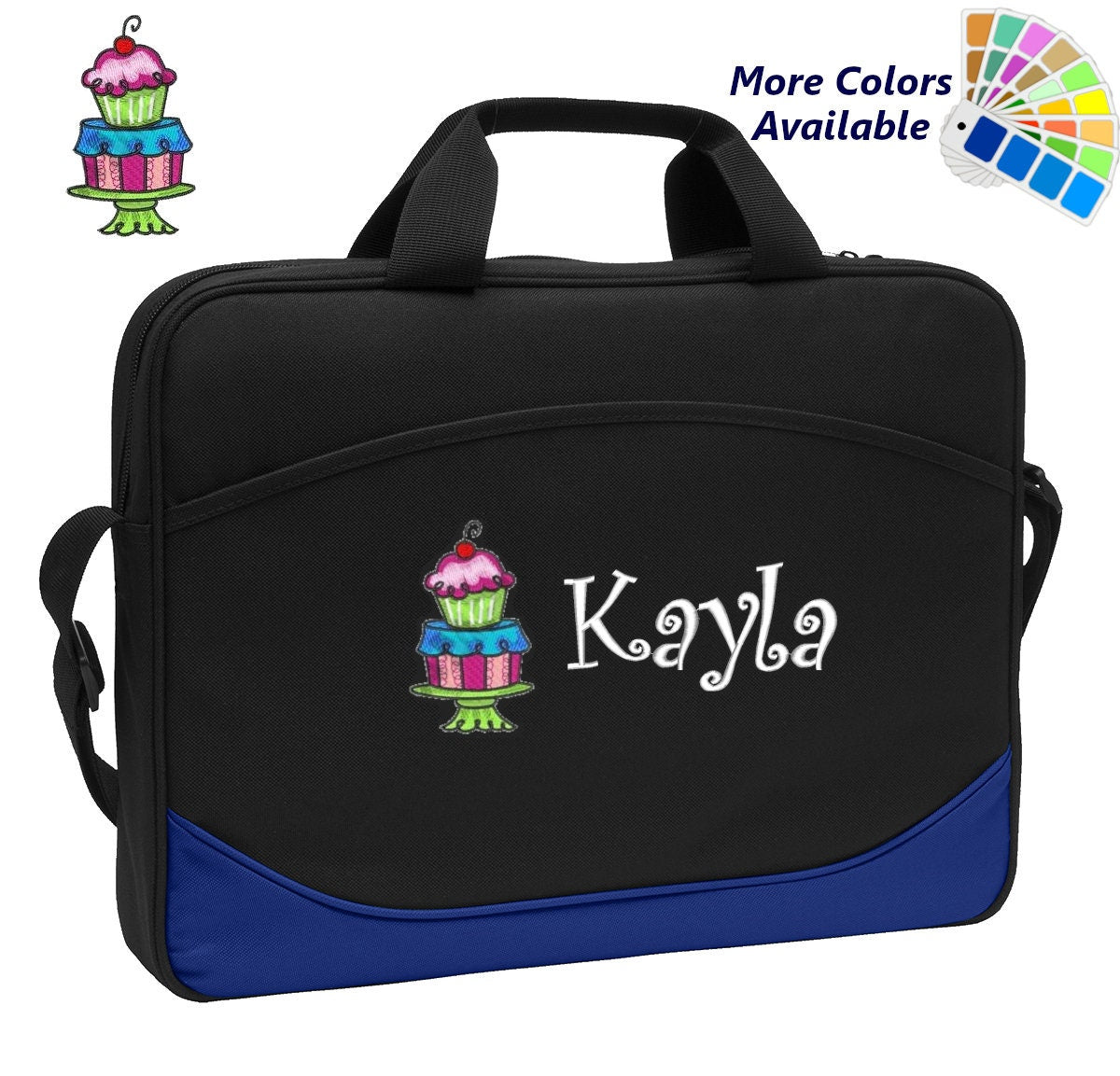 Personalized Computer Laptop Case Cupcake Dessert Embroidery Design with Your Name Perfect Chef Cook Gift