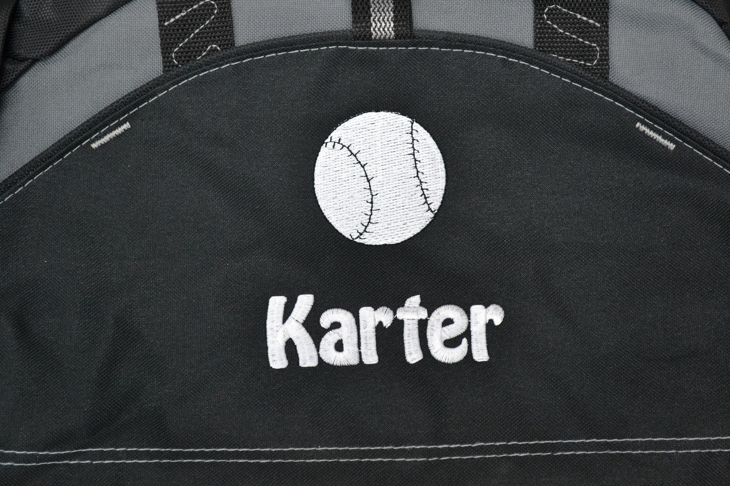 Personalized Kids Running Track Duffel Bag Gym Bag School PE Contrast Piping and Stitching Embroidered with Name or Text of Your Choice