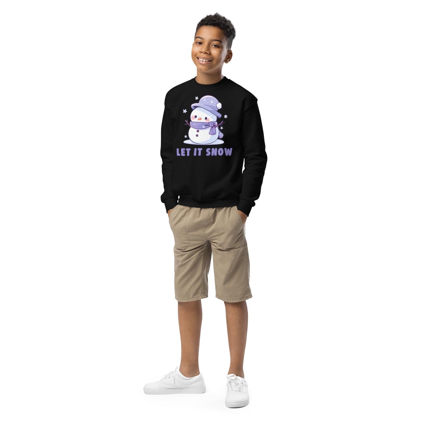 Kids Christmas Snowman Sweatshirt, Let it Snow Xmas Sweater, Christmas Season Gifts, Christmas Gift, Xmas Sweatshirt, Christmas Kids Gift