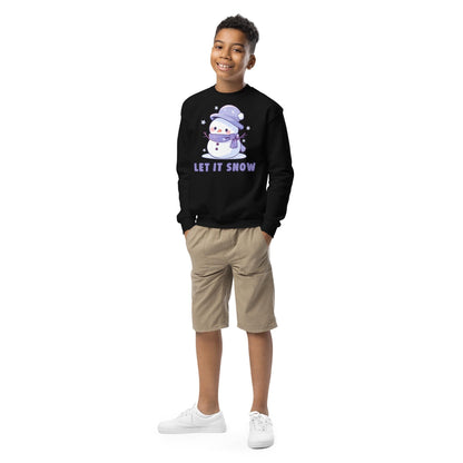 Kids Christmas Snowman Sweatshirt, Let it Snow Xmas Sweater, Christmas Season Gifts, Christmas Gift, Xmas Sweatshirt, Christmas Kids Gift