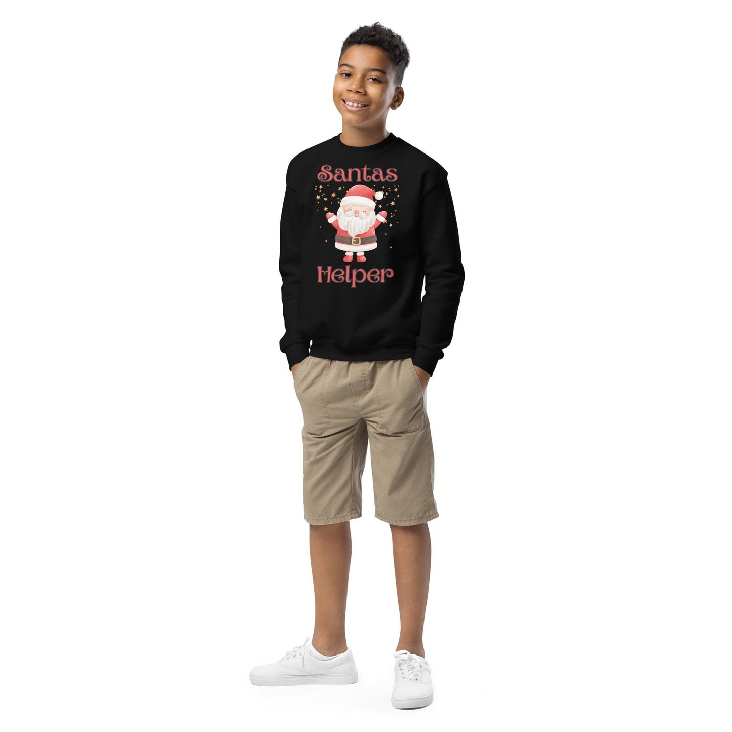 Kids Christmas Santas Helper Sweatshirt, Santa Xmas Sweater, Christmas Season Gifts, Christmas Gift, Xmas Sweatshirt, Christmas Kids Gift