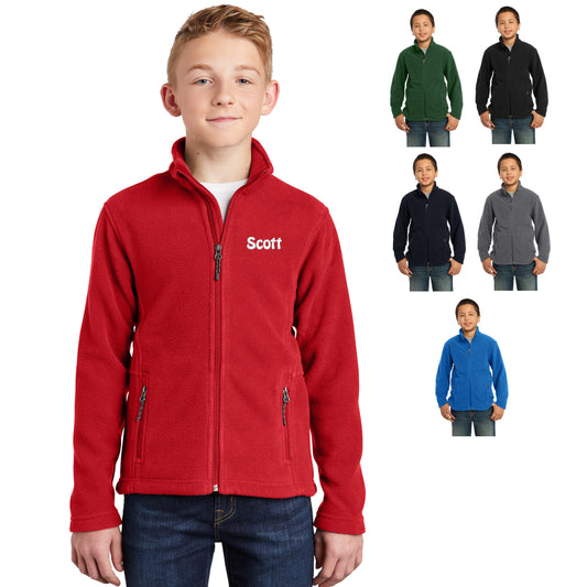 Personalized Kids Jacket, Fleece Zipper Jacket, Embroidered Name, Kids Gift, Monogrammed Jacket, Childrens Winter Jacket, Polyester