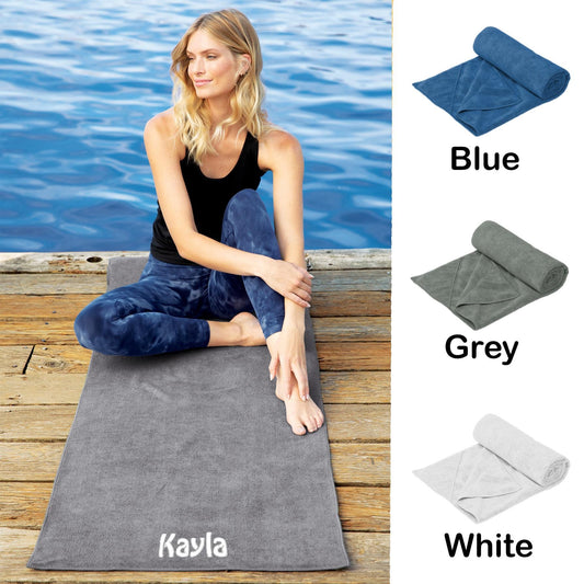 Personalized Fitness Mat Towel, Yoga Towel, Workout Towel, Fitness Towel,  Microfiber, Embroidered with Your Name, Monogrammed Mom Gift