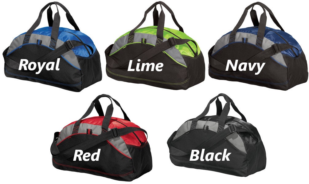 Personalized Cheerleader Duffel Bag, Cheer Duffle Gym Bag, School PE Contrast Piping and Stitching Embroidered with Custom Name