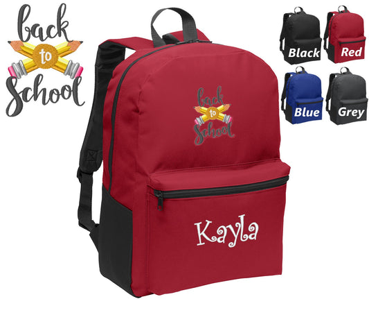 Personalized Kids Backpack Embroidered Back to School Monogrammed with Name of Your Choice Perfect Kids School Gift