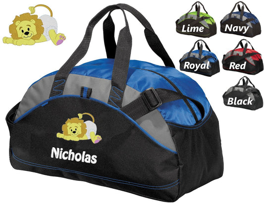 Personalized Diaper Bag for Dad, Athletic Diaper Bag, Embroidered Lion, Bag, Infant Bag, Monogrammed Name, Shower Gift