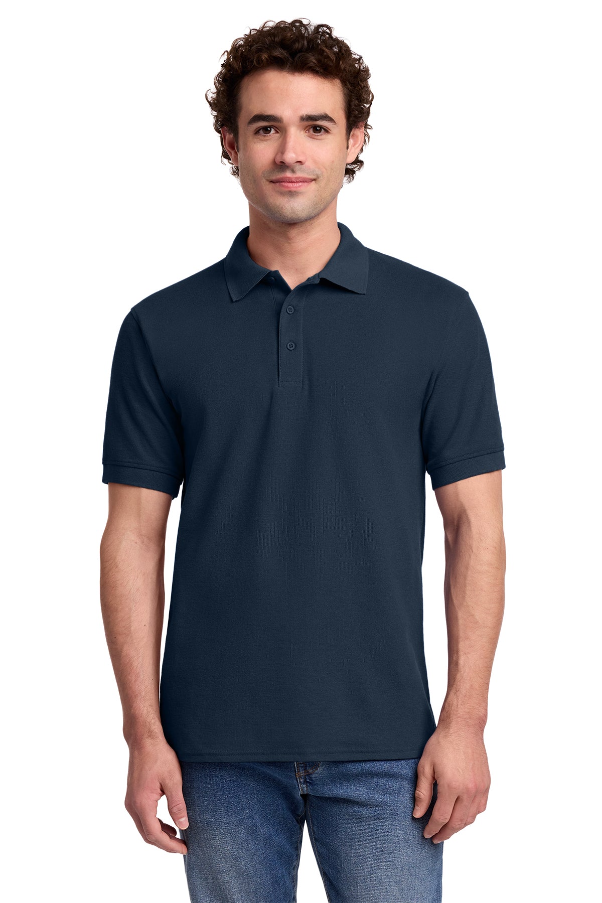 Broward County Schools Mens Core Blend Pique Polo Personalized with Name 50/50 Cotton/Polyester EKKP155A