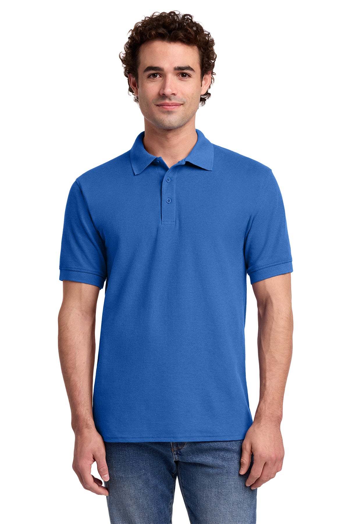 Broward County Schools Mens Core Blend Pique Polo Personalized with Name 50/50 Cotton/Polyester EKKP155A