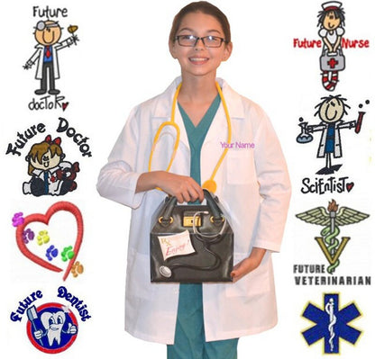 Kids Doctor Costume Personalized for little Doctors and Nurses, Halloween Costume, Veterinarian, Dentist, Trick or Treat