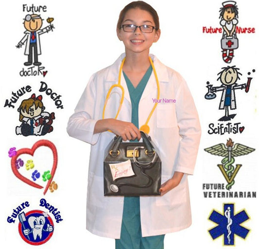 Kids Doctor Costume Personalized for little Doctors and Nurses, Halloween Costume, Veterinarian, Dentist, Trick or Treat