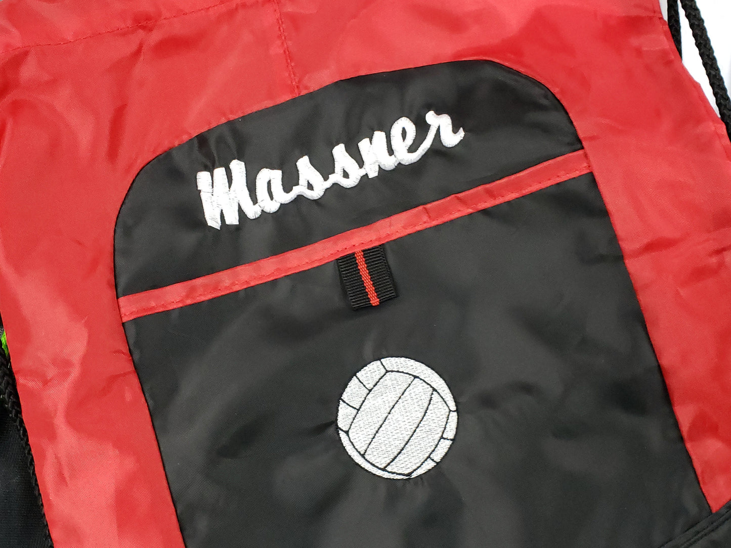 Personalized Kids Cinch Pack Drawstring, Volleyball Design, Gym School PE Pool Backpack Embroidered Monogrammed Custom Name School Gift