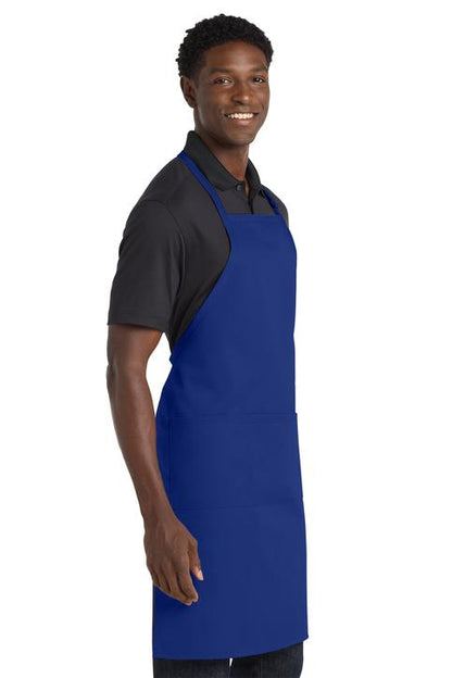 Personalized Extra Long Apron Bib, 3 Large Pockets, Stain Release, Custom Womens Apron, Kitchen Baking, Crafts