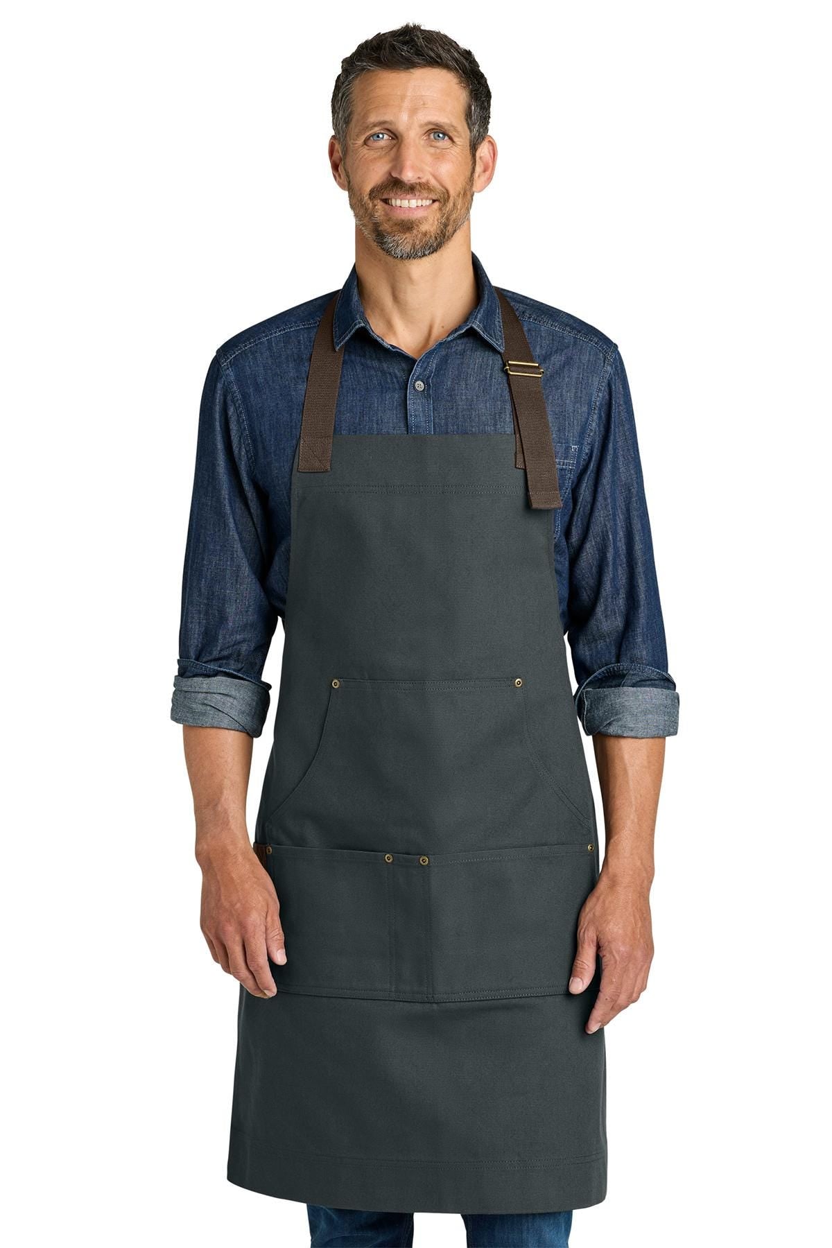 Personalized Apron Cotton Duck Bib, Large Pockets for Tools, Custom Mens Apron, Durable Shop Handyman, Crafts