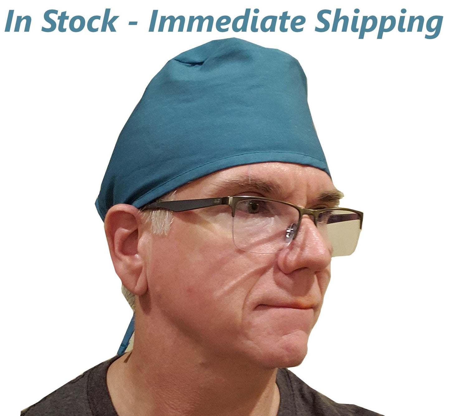 Teal Green Scrub Cap, Surgical Hat, Nurse Doctor Cap, Veterinarian Hat, Solid Color, Mens Womens Unisex, Polyester Cotton, Machine Washable