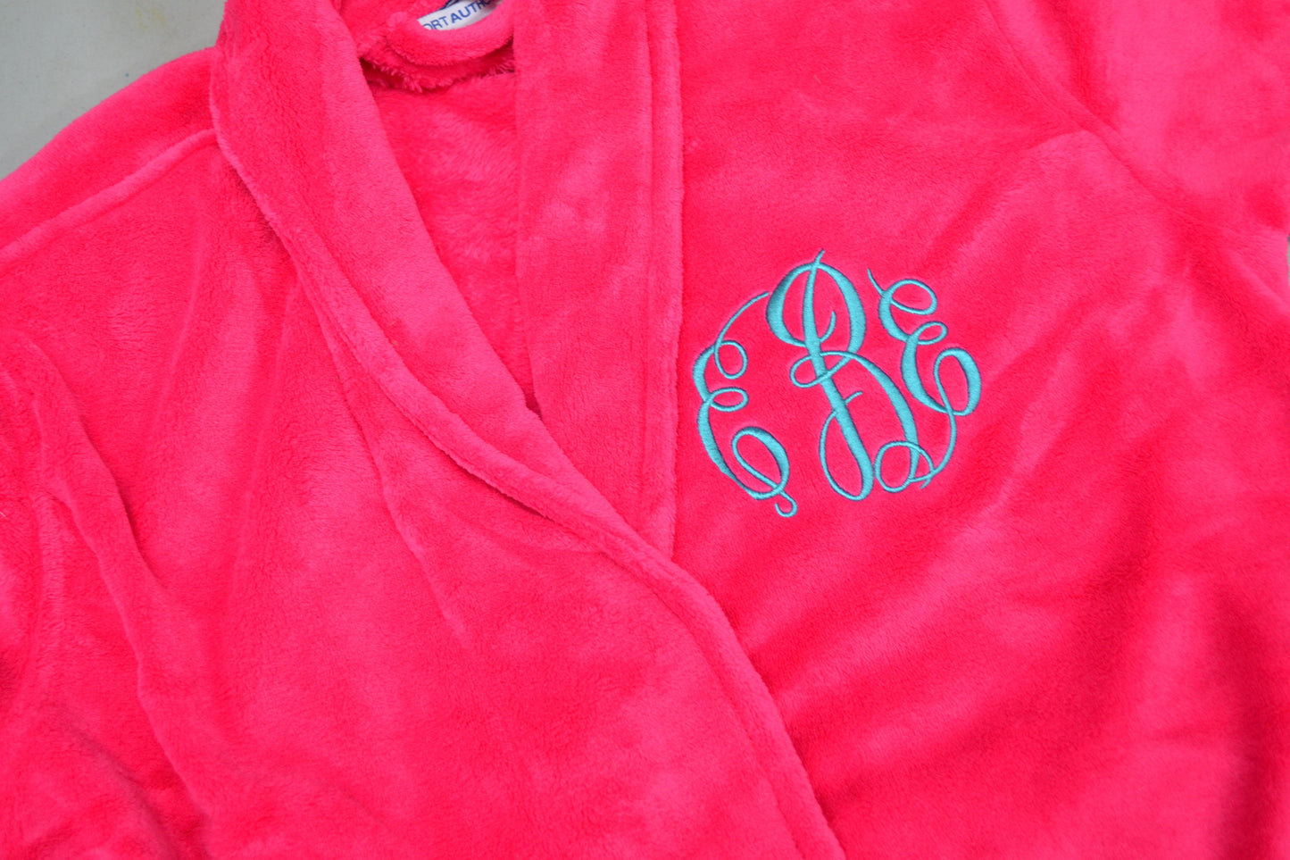 Four Monogrammed Robes Plush Microfleece Embroidered Bulk Order with Your Initials, Bridesmaid Robe Gift