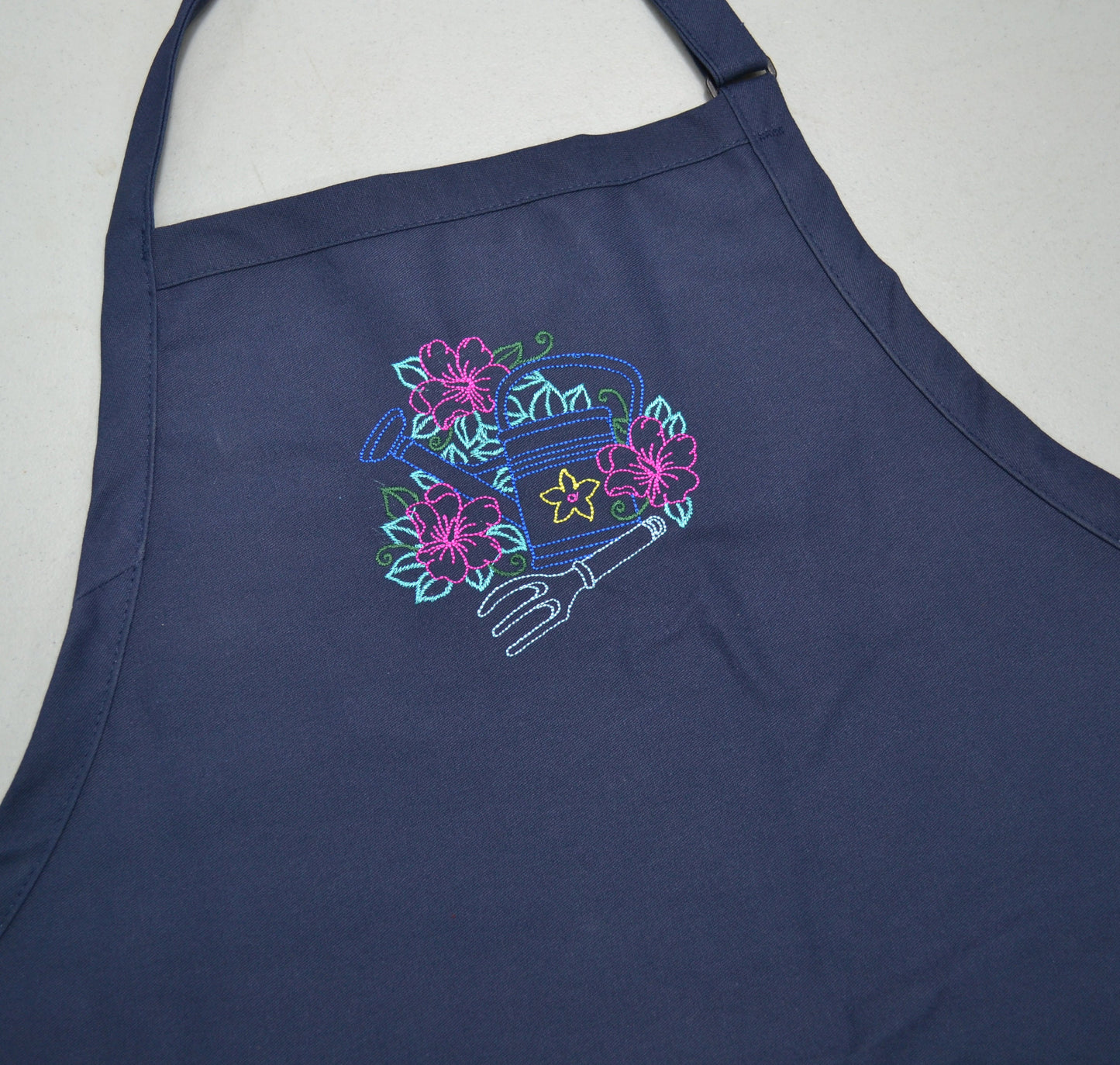 Personalized Gardening Apron Embroidered Flowers Design Mom Grandmother Gift