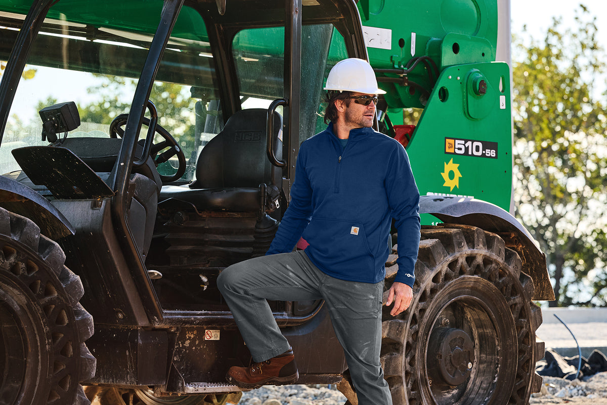 Personalized Carhartt Force® 1/2-Zip Grid Fleece Pullover Sweatshirt CECT107814