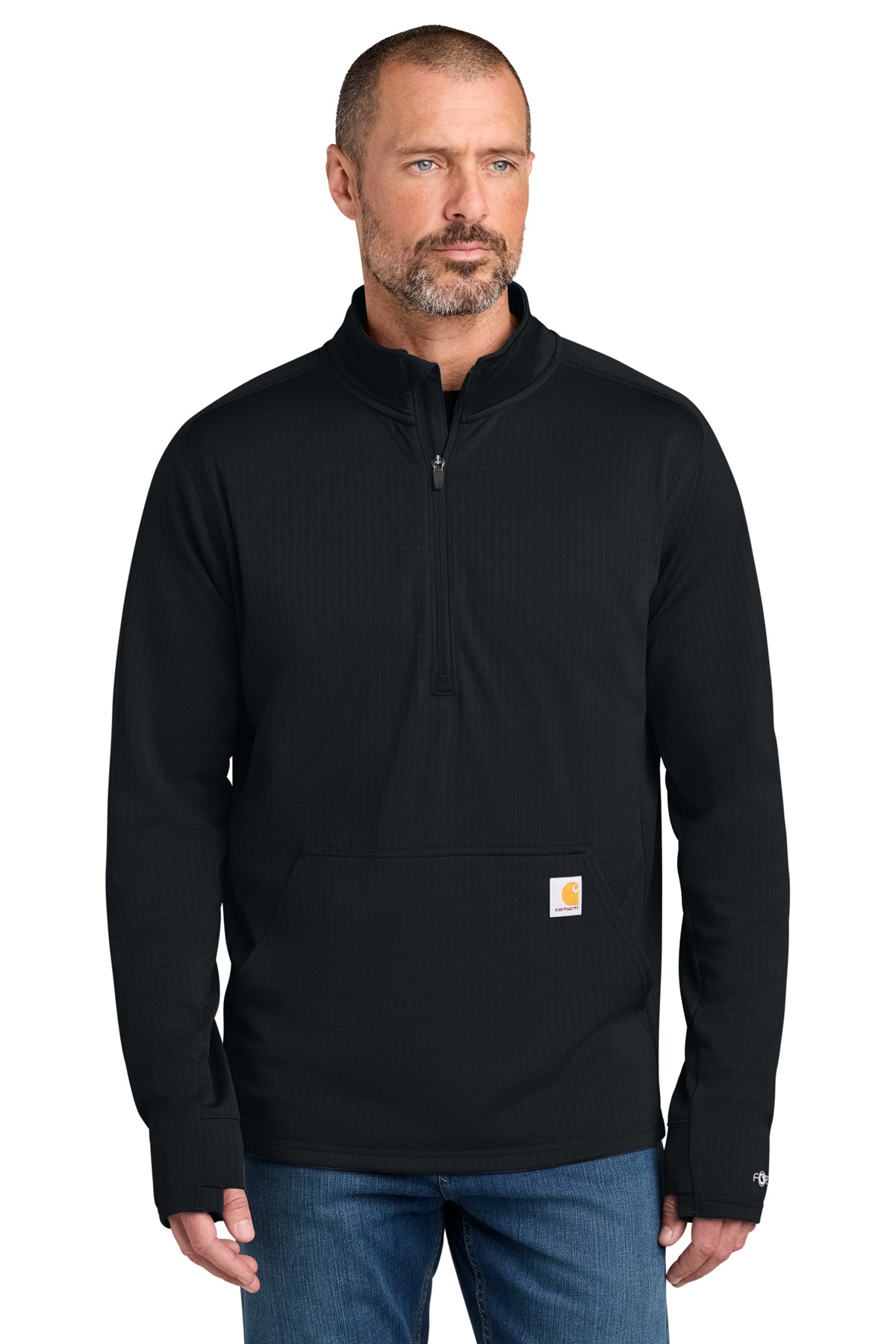 Personalized Carhartt Force® 1/2-Zip Grid Fleece Pullover Sweatshirt CECT107814