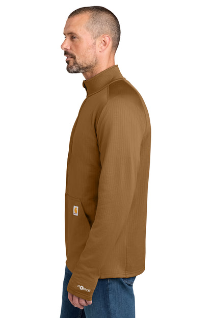 Personalized Carhartt Force® 1/2-Zip Grid Fleece Pullover Sweatshirt CECT107814