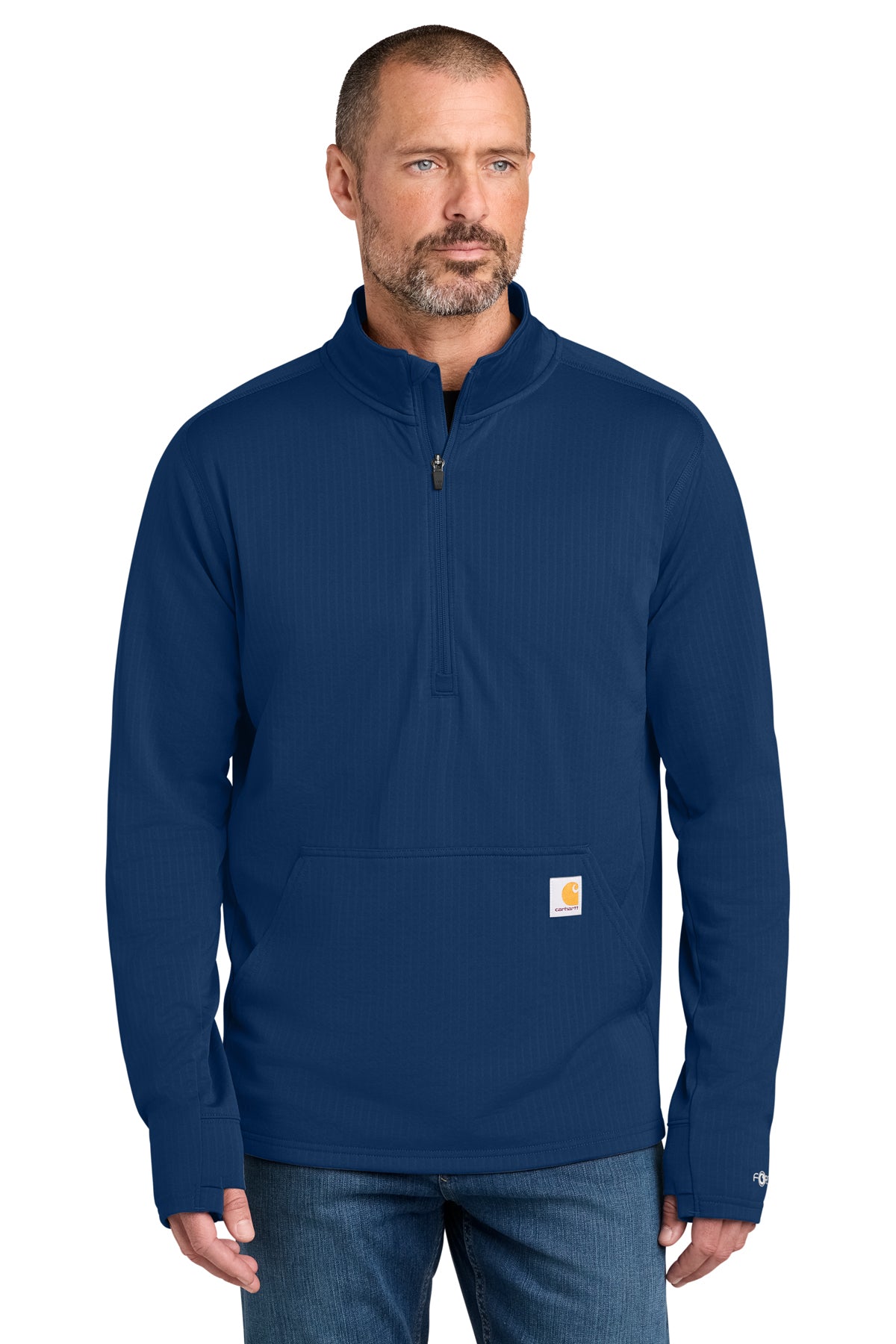 Personalized Carhartt Force® 1/2-Zip Grid Fleece Pullover Sweatshirt CECT107814