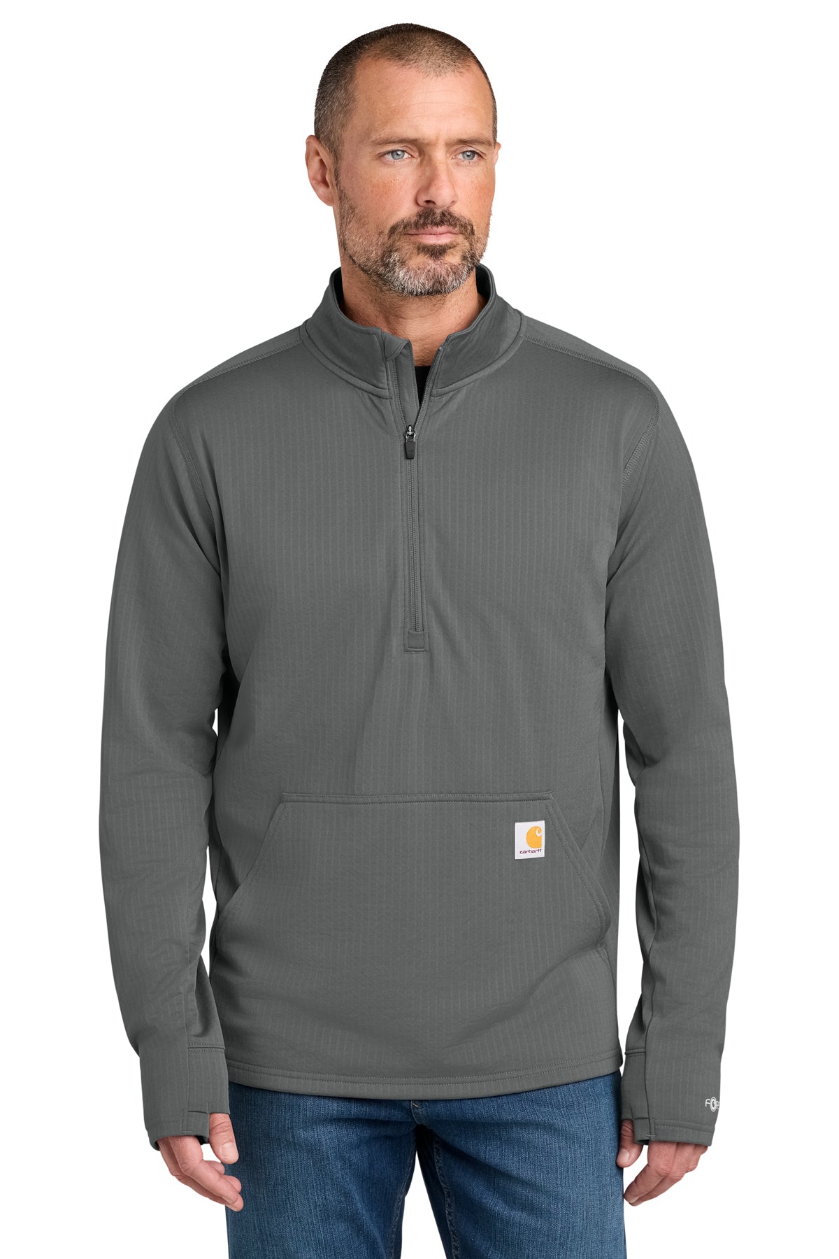 Personalized Carhartt Force® 1/2-Zip Grid Fleece Pullover Sweatshirt CECT107814
