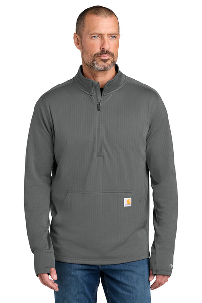 Personalized Carhartt Force® 1/2-Zip Grid Fleece Pullover Sweatshirt CECT107814