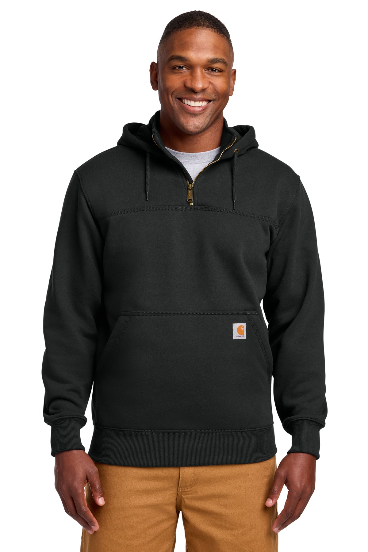 Personalized Carhartt® Tall Rain Defender® Paxton Heavyweight Hooded Zip Mock Sweatshirt CECTT100617