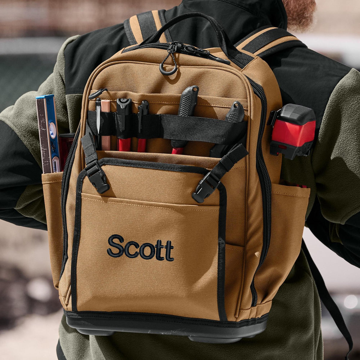 Personalized Tool Backpack, Toolbox Mechanic, Utility Pack, Embroidered Custom Name