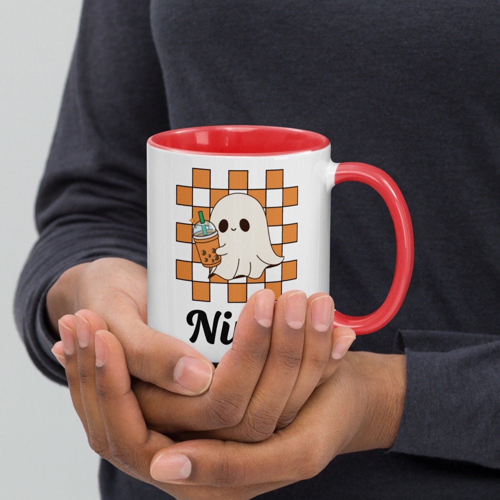Ghost Halloween Coffee Mug, Custom Halloween Mug, Halloween Mug, Halloween Gift, Gift For Her, Monogrammed Halloween Cup, Ghost Cup