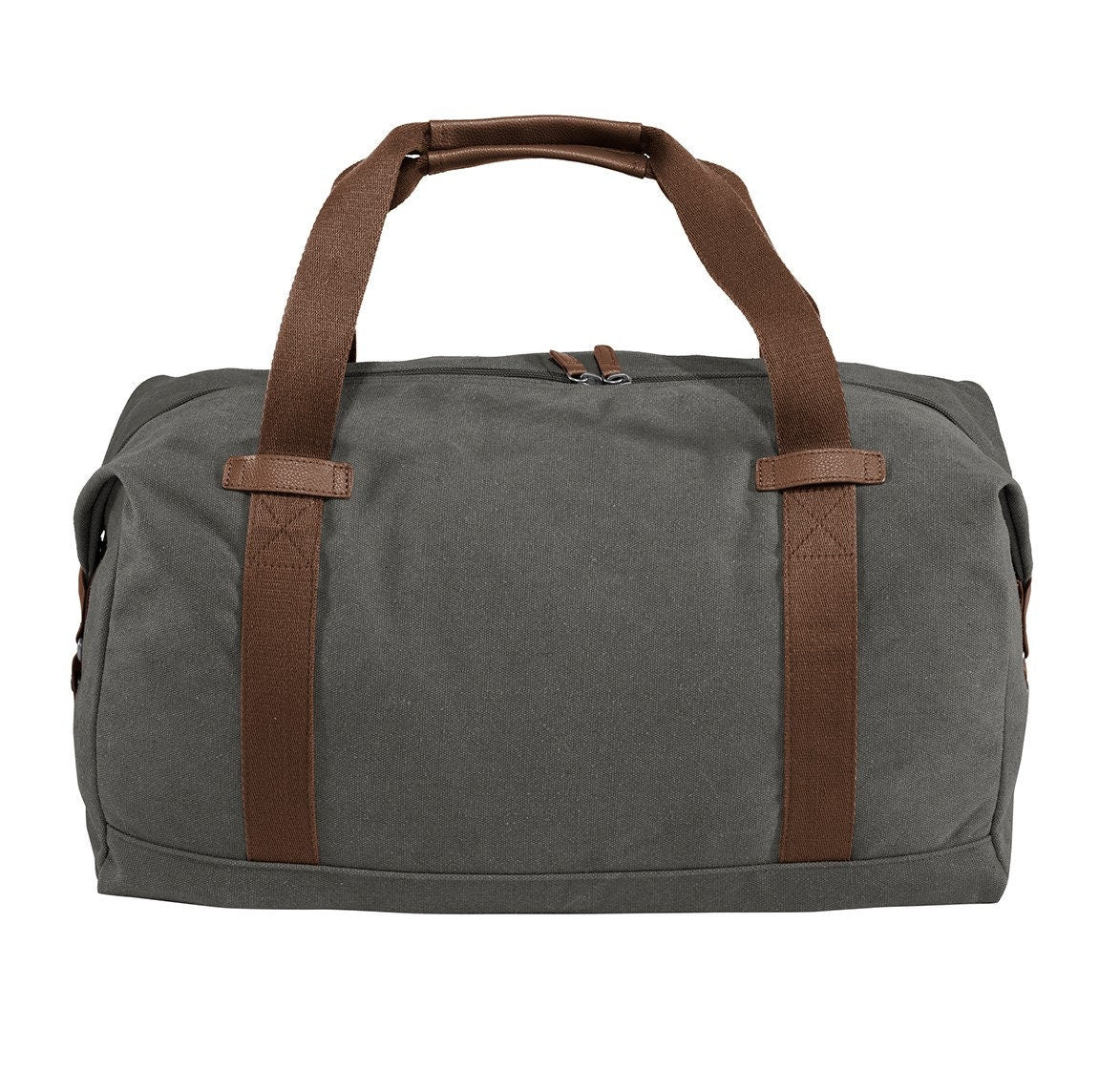 Monogrammed Grey Duffel Bag, Gym Bag, Weekend Bag, Groomsmen Gift, School PE, Husband Gift, Embroidered with Name or Text of Your Choice