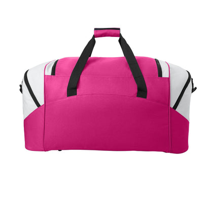 Personalized Womens Large Pink Duffel Bag, Duffle Gym Bag, School PE, Quality Bag, Workout, Sports, Athlete Gift, Embroidered Name or Text