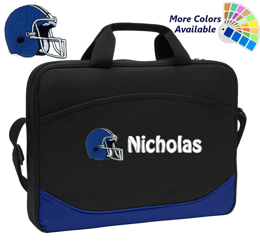 Personalized Computer Laptop Case Football Helmet Embroidery Design with Your Name Perfect Mom Dad Gift