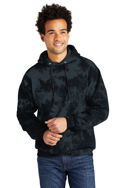 Tie Dye Sweatshirt Hoodie with Faith Cross Design, Crystal Pattern, Cotton Polyester Fleece, Dad Gift, Mom Gift, Unisex Women