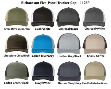 Duck Hunter Trucker Hat, Dog Hat Design, Richardson 112, Puppy Hunter Dad Gift Husband Gift, Sportsman Gift, Printed Hat