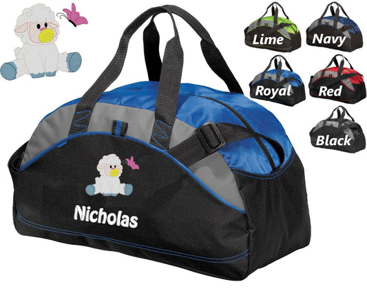Personalized Diaper Bag for Dad, Athletic Diaper Bag, Embroidered Lamb, Bag, Infant Bag, Monogrammed Name, Shower Gift