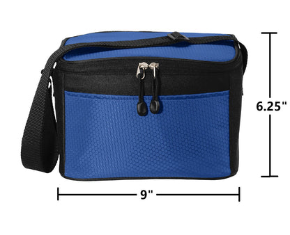 Personalized Lunch Bag Box Cooler, with Honeycomb Polyester Fabric, Insulated Embroidered School Work Sports Monogrammed Custom Name