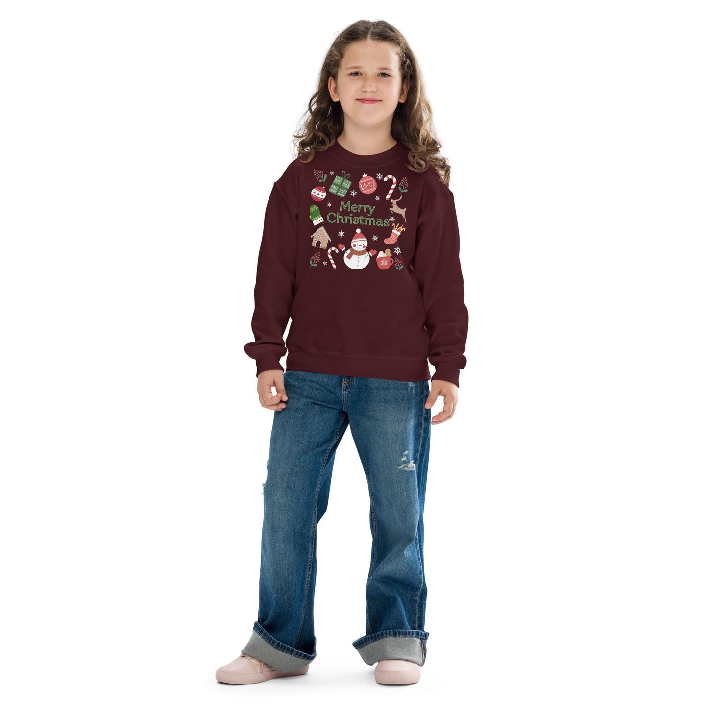 Kids Christmas Snowman Sweatshirt, Toys Xmas Sweater, Christmas Season Merry Gifts, Christmas Gift, Xmas Sweatshirt, Christmas Kids Gift