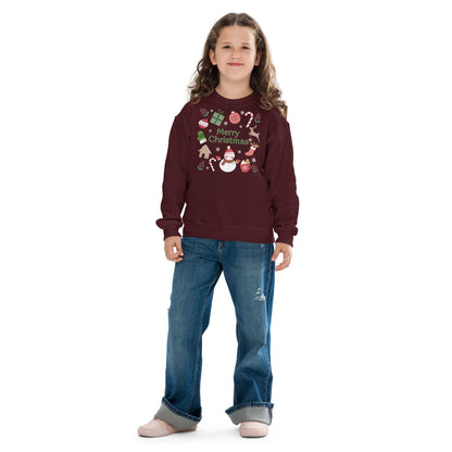 Kids Christmas Snowman Sweatshirt, Toys Xmas Sweater, Christmas Season Merry Gifts, Christmas Gift, Xmas Sweatshirt, Christmas Kids Gift