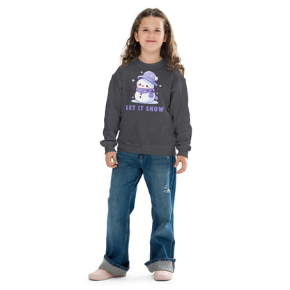 Kids Christmas Snowman Sweatshirt, Let it Snow Xmas Sweater, Christmas Season Gifts, Christmas Gift, Xmas Sweatshirt, Christmas Kids Gift