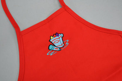 Personalized Kids Art Smock with Crayons Embroidery Design
